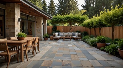 terrace in the garden