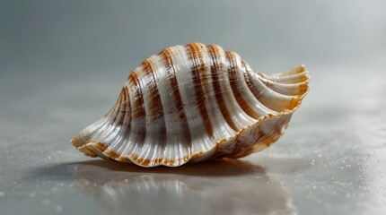 A Beautiful Sea Shell isolated on a transparent Background.