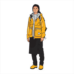 Illustrator Outfit Yellow Jacket