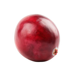 Obraz premium Close-up of a fresh, ripe red plum isolated on transparent background, showcasing its vibrant color and smooth texture. Perfect for fruit promotion.