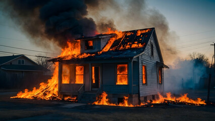 fire burning in the fire