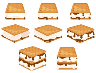 S`mores Set - Toasted Marshmallows Inside Chocolate Cracker Sandwiches