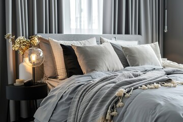 Cozy Scandinavian Style Bedroom with Minimalistic Design