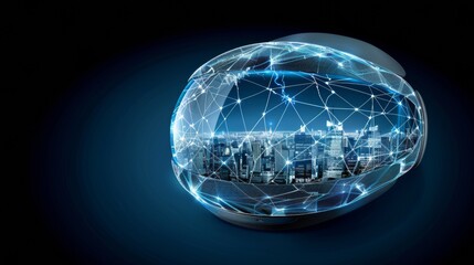 Virtual reality glasses with futuristic vision technology. VR goggles