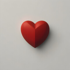 red heart on a white background