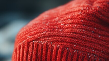 close-up of a beanie mockup, showcasing the texture 
