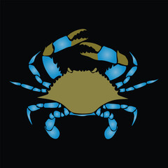crab logo design icon vector