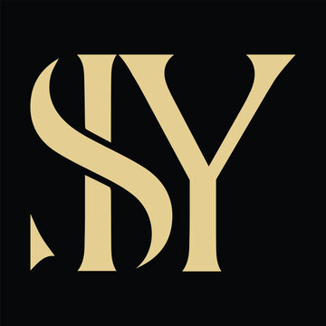 initial siy latter logo design icon