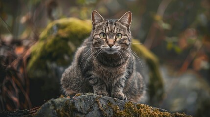 cat in the woods