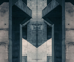 Abstract minimalist symmetric architectural shapes and designs.