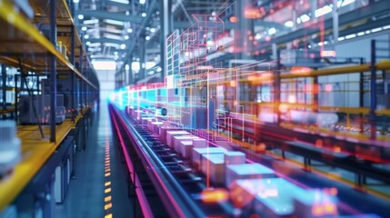 Fototapeta premium By leveraging data from various sources including customer demand and market trends factories are able to adjust their production processes to meet changing demands and maximize efficiency.