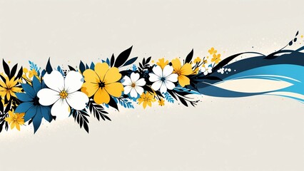 abstract background with flowers