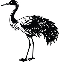 heron silhouette vector