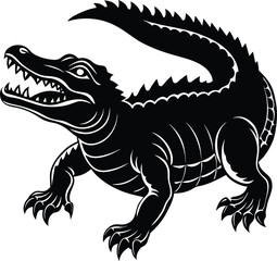 crocodile vector silhouette