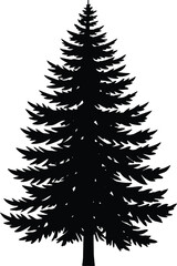 Obraz premium christmas tree isolated on white background