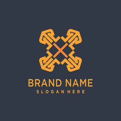 Obraz premium Logo X Branding Identity Corporate Vector Design