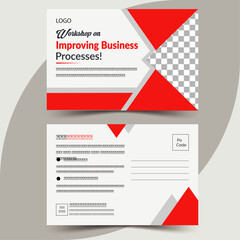 Postcard design template. For Corporate Business. Amazing and modern postcard design. stylish corporate postcard design.