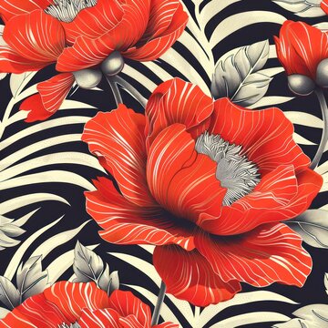 seamless pattern background of a flowers