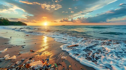 As the sun sets on World Environment Day, envision a pristine coastline marred by plastic waste and oil spills. How can we combat these environmental threats to preserve our planet's beauty and