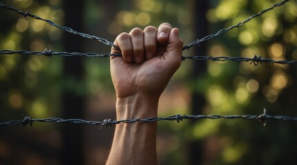 Clutching Boundaries: Barbed Wire and the Desperate Struggle for Freedom - stand alone,  Great for Content on Oppression and Captivity