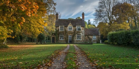 Obraz premium Restful English Countryside in Autumn