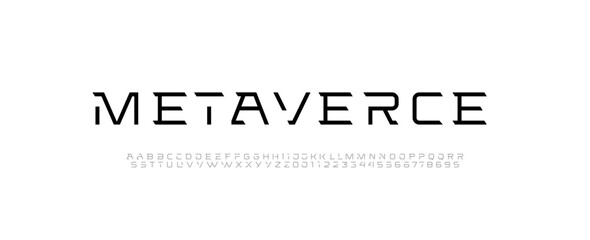 Cyber modern alphabet technology font