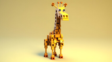 Robot Giraffe 3d cartoon
