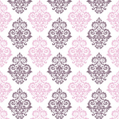 seamless pattern damask vector