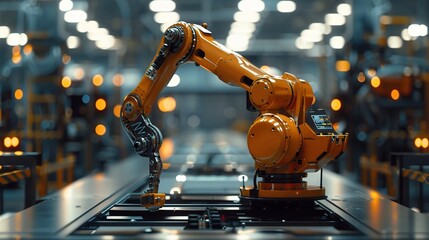 robotics and automation in industries such as automotive and electronics manufacturing, showcasing efficiency and precision