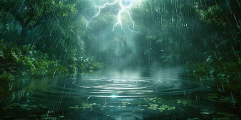 Stormy Jungle: Nature's Fury, generative ai