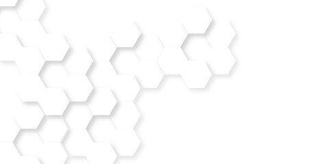 Fototapeta premium Abstract background with hexagons modern mesh cell. Abstract honeycomb cell hexagon background. Hexagon business geometric grid tile element. Technology futuristic hexagon metal texture.