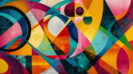 Fototapeta premium Abstract Art with Bold Colors