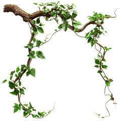 jungle vines isolated on transparent background © Imam Lutfi