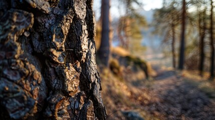 Bark of a tree and scenery