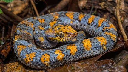 Obraz premium Purple-spotted Pit Viper 