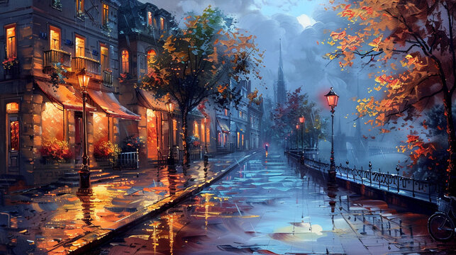 Visualize a captivating scene painted with an elegant blend of smooth and vibrant colors