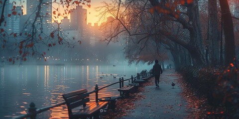 Foggy Urban Oasis, generative ai