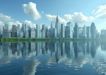 Fototapeta premium New York City Skyline at Dusk