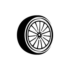 Tire logo design. Vector illustration black tire 4