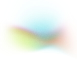 Colorful light gradients transparent background with grain noise texture