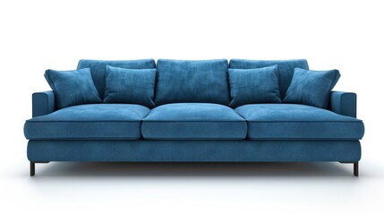 Fototapeta premium Sofa separated on a white background with clipping path