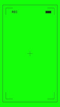 スマホカメラ、ビデオの録画中のシンプルなループアニメーション縦長動画（グリーンバック）