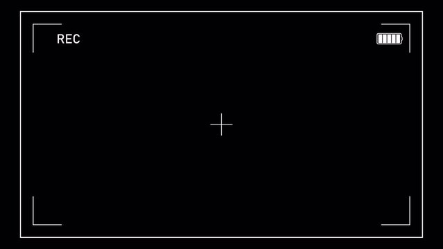 カメラ、ビデオの録画中のシンプルなループアニメーション動画（アルファチャンネル付）