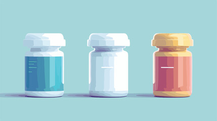Pills bottle icon in neumorphism style. Icons for bus