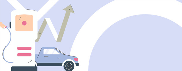 Vector Internet operation hand-drawn illustration of people getting discounts for refueling their cars
