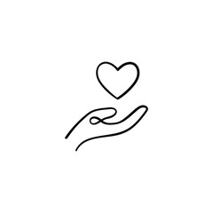 Kindness Line Style Icon Design