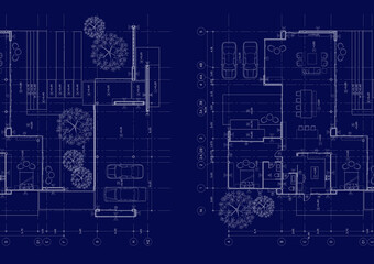Floor plan designed building on the drawing.