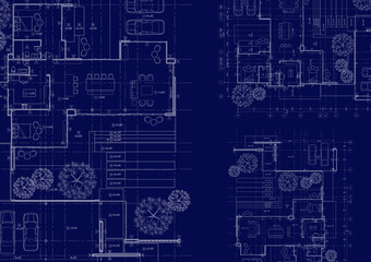 Floor plan designed building on the drawing.