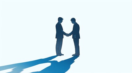 握手するビジネスマンのシルエット14