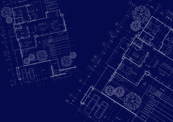 Floor plan designed building on the drawing.